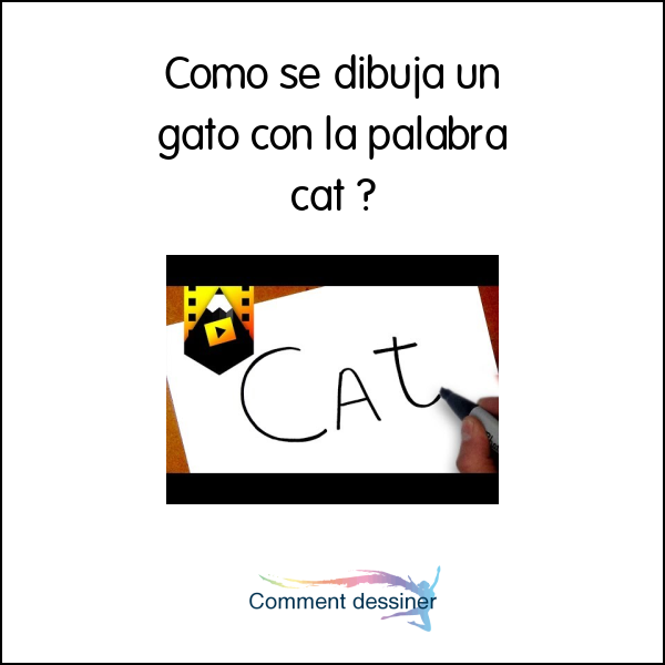 Como se dibuja un gato con la palabra cat